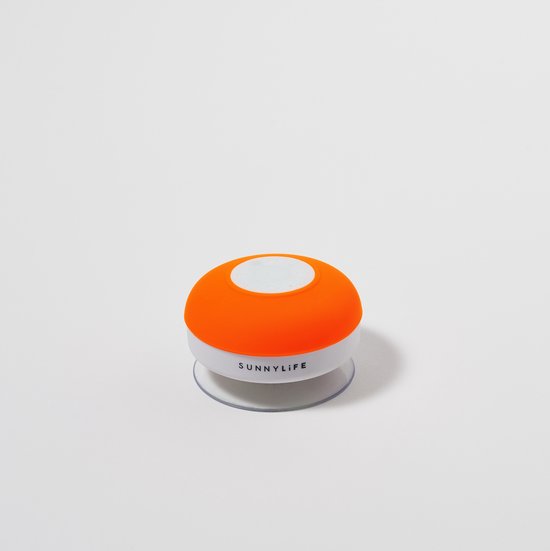 Sunnylife - Beach Accessoires Bluetooth Speaker Waterproof Zuignap Neon - Siliconen - Oranje van Sunnylife