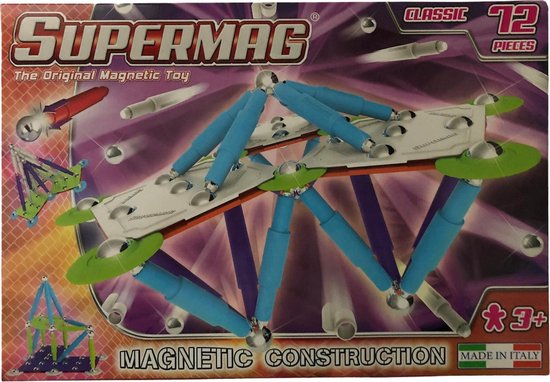 Supermag 72 delig magnetische bouwset 0405 van Supermag