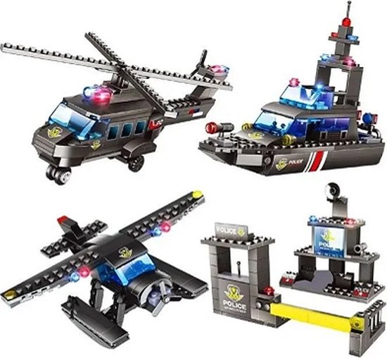 S.W.A.T. Bouwset - City S.W.A.T. - Politie - 1102 onderdelen - Giftbox - Compatible met bekende merken van Sluban