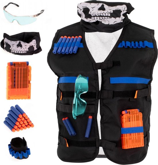 Tactisch accessoire-vest geschikt voor NERF+ draagraketaccessoires en pijltjes van T