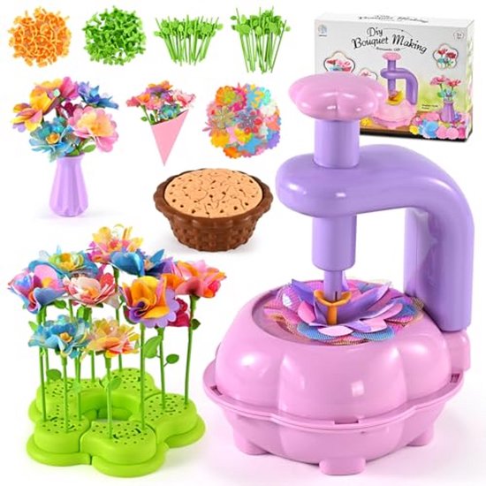Taishengda - Cadeaus voor meisjes, knutselset voor kinderen van 4, 5, 6, 7, 8, 9, 10, 11 en 12 jaar, boeket, bloemen, paasknutselwerk, doe-het-zelfset bloementuin, buitenspeelgoed, verjaardag, gepersonaliseerd cadeau voor Moederdag van Merkloos