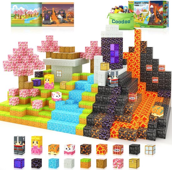 Taishengda - Magnetic Building Blocks - Building Mine Magnetic World Magic Portal Set, Magnetic Tiles Toddler Toy Outdoor Toy for Boys and Girls from 3 Years, Creative Children's Games Children's Toy van Merkloos