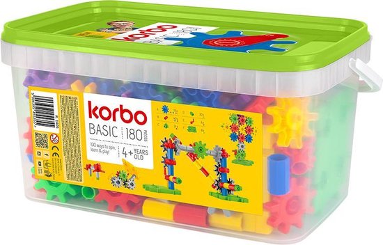 Tandwielen kleurrijk 180-delig - Korbo van T