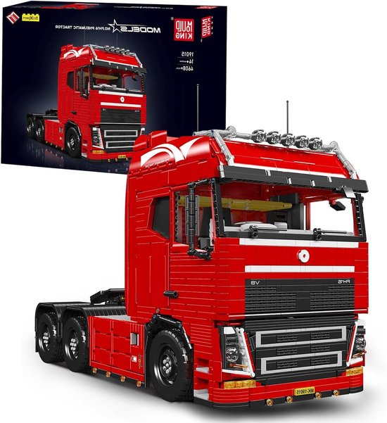 Techniek Truck Bouwset - RC Tractor Model - Creatief Bouwen - App en Afstandsbediening - 4608 Delen - Rood van Merkloos