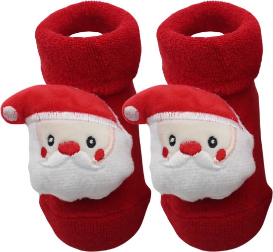 Teedz - Kerstman sokken - Baby - pasgeboren - Kerst - vanaf 0 maanden - Nieuwjaar - Cadeau van Teedz