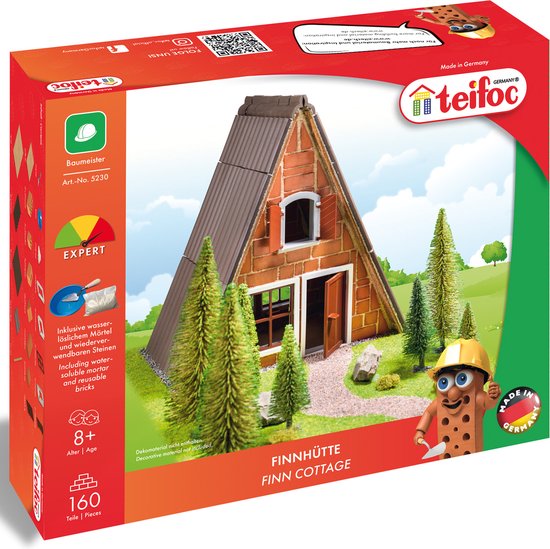 Teifoc® Bouwdoos - Boshuis - Cement is Wateroplosbaar - 160 onderdelen van Teifoc