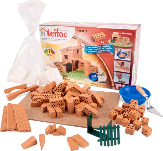 Teifoc® Bouwdoos - Metsel je Eigen Huis - Inclusief Cement Kom, Troffel en Cement van Merkloos