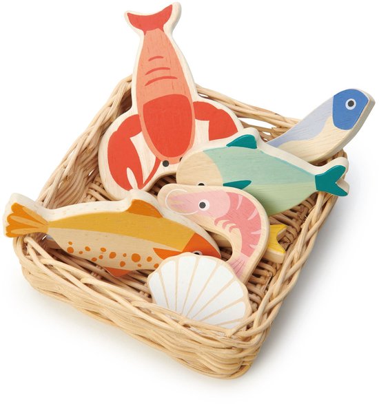 Tender leaf toys mandje met zeevruchten van Tender Leaf Toys