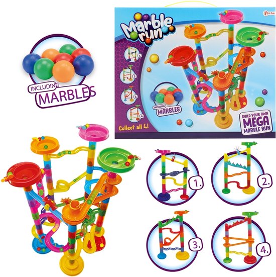 Toi Toys Bouw een knikkerbaan 20-delig van Toi-Toys