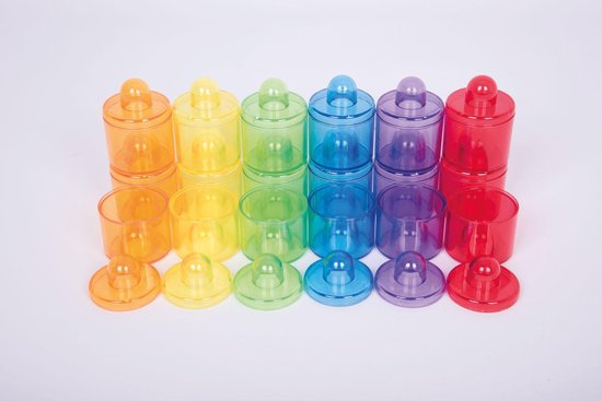 Transparante gekleurde potjes Tickit 73105 van T