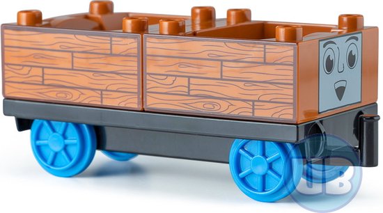 Trein wagon onderstel met bruine containers van T