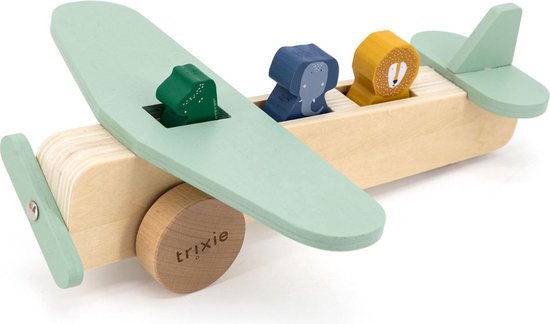Trixie - Houten Dierenvliegtuig - Houten speelgoed van Trixie