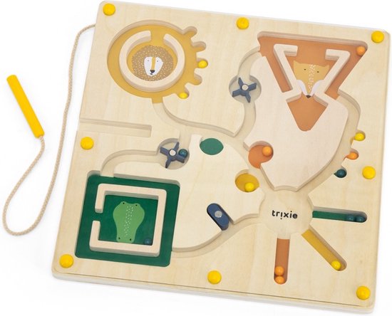 Trixie Houten Magnetisch Doolhof - Educatief Speelgoed - Houten Speelgoed - Motoriek - Voor Peuters en Kleuters van Trixie