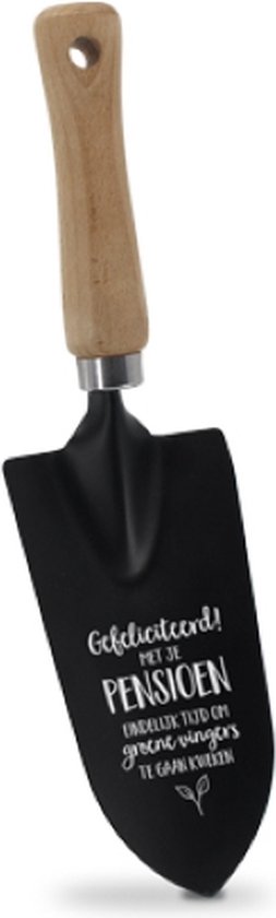 Tuinschep - pensioen - schepje met tekst - cadeau idee pensioen - tuin van Invotis