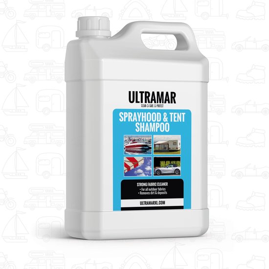 Ultramar - Sprayhood & Tent Shampoo 2,5 L - Reiniger voor Bootkap, Tent, Cabriodak, Zonnescherm - Bootonderhoud - Schoonmaakmiddel van Ultramar