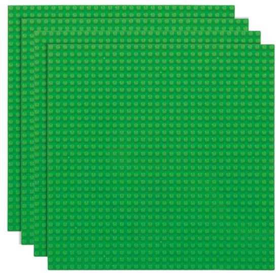 Uniblocks Classic groene Bouwplaat 32x32 – Set van 4 Basisplaten (25,5 x 25,5 cm) – 100% Compatibel met Grote Merken Bouwstenen en bouwplaten van Uniblocks