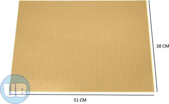 Uniblocks Classic XL bouwplaat Zand - 51 x 38 cm | City | combineer met Lego bouwplaten | grondplaten 48x64 noppen | wegen | wegplaat | stad | Geschikt voor LEGO bouwplaten bouwplaat wegplaat van Uniblocks