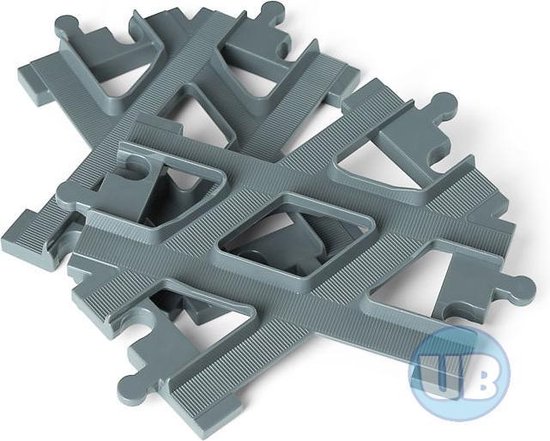 Uniblocks Trein Rails Accessoires Set- kruising 2 stuks - combineer met Duplo van Uniblocks