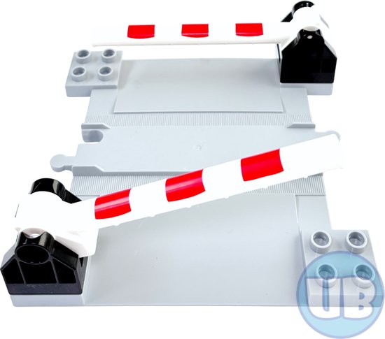 Uniblocks Treinrails Spoorwegovergang - lichtgrijs - 5 delig van Uniblocks