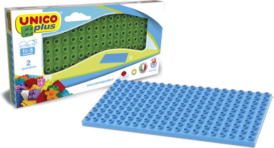 Unico Bouwplaten - dubbelzijdig - 2 stuks - XL | Geschikt voor Duplo van Unico.