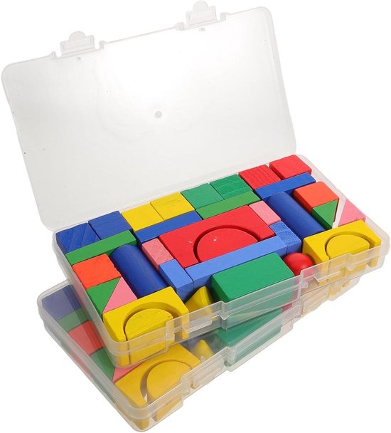 UPKOCH 68 stuks 3D-vormen voor het onderwijzen van wiskundige manipulaties - Geometrische vaste stoffen blokken Montessori leerspeelgoed voor kleuters, basisschool, kleuterschool, schoolbenodigdheden van Merkloos