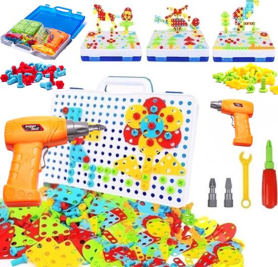 Velours Max® - Constructie Speelgoed - 237 Delig - Speelgoed - Educatief Speelgoed - Puzzel - Puzzels - Blokken - Bouwblokken - Montesorri Speelgoed - Speelgoed 3 Jaar - Speelgoed 4 Jaar van Velours Max