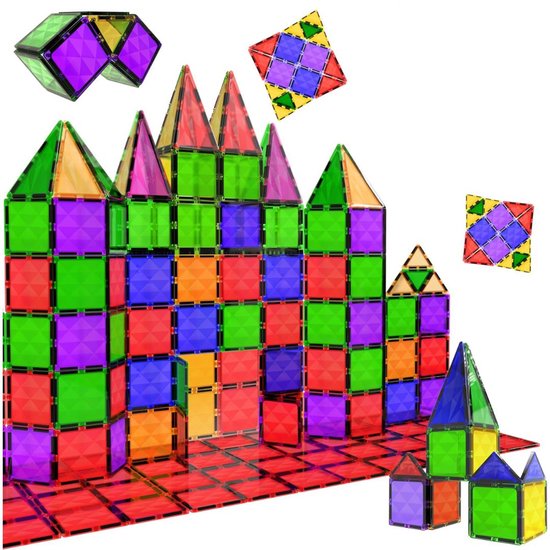 Veltro® Magnetische Knikkerbaan - Kinderspeelgoed 1 jaar - Magnetic Tiles - Bouwspeelgoed van Veltro
