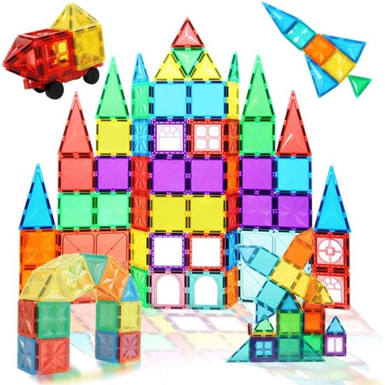 VELTRR® Magnetische Knikkerbaan - Kinderspeelgoed 1 jaar - Magnetic Tiles - Bouwspeelgoed van VELTRR