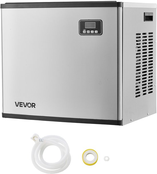 VEVOR Commerciële Ijsmachine (Alleen Kop), 181,4 Kg/dag Roestvrijstalen Ijsmachine met Zelfreiniging, Tijdgestuurde Ijsproductie, Instelbare Dikte, voor Restaurants, Bars, Cafés en Hotels van VEVOR