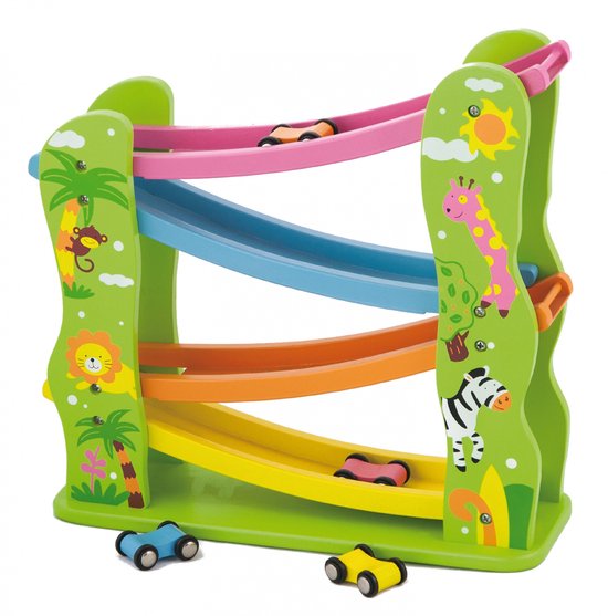 Viga Toys Jodelbaan Inclusief 4 mini auto's van Merkloos
