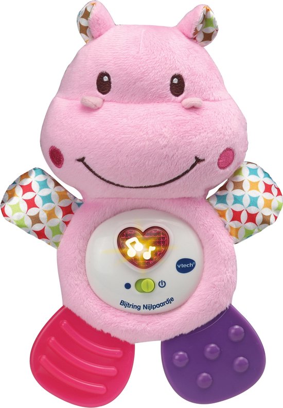 VTech Baby Bijtring Nijlpaardje - Educatief Baby Speelgoed - Geluiden, Vrolijke Zinnetjes, Melodietjes & Liedjes - 0 tot 24 Maanden van VTech