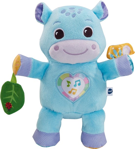 VTech Baby Knuffelnijlpaardje - Interactieve Knuffel - 35+ Melodietjes, Liedjes, Geluiden en Zinnetjes - Vanaf 3 Maanden van Vtech