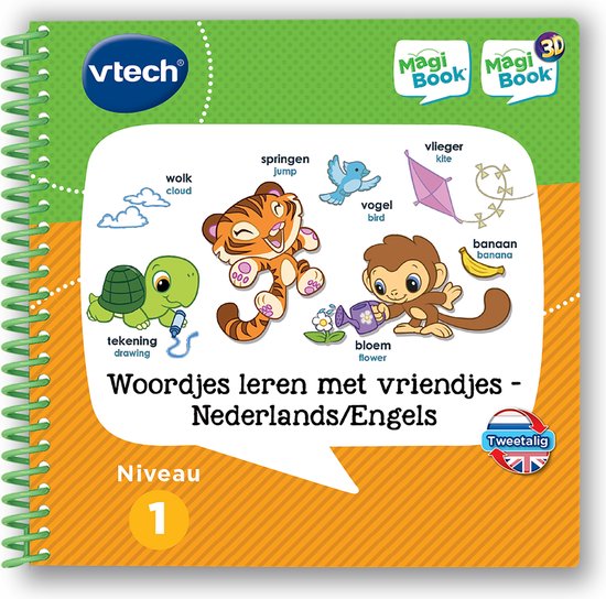 VTech MagiBook Activiteitenboek - Woordjes Leren met Vriendjes - Niveau 1 - NL/EN - 2 tot 5 Jaar van Merkloos