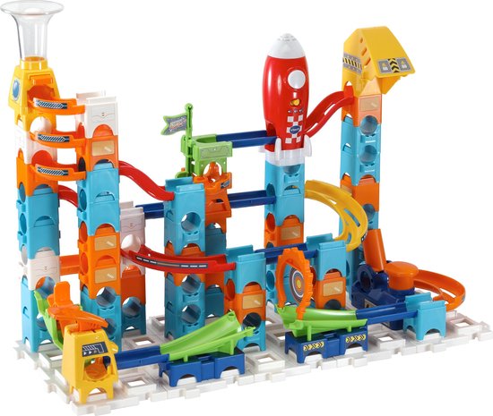 VTech Marble Rush Rocket Set Elektronisch M100E Knikkerbaan - 79 Onderdelen - Incl. 10 Knikkers met Licht- en Geluidseffecten - Cadeau - Speelgoed 3 tot 12 Jaar van VTech