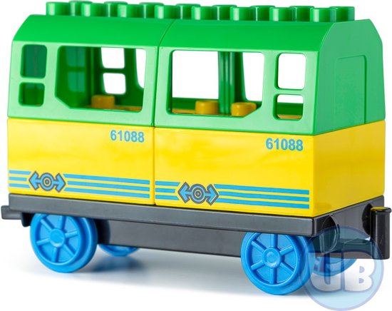 Wagon groen aansluitend op bestaande treinen van LEGO