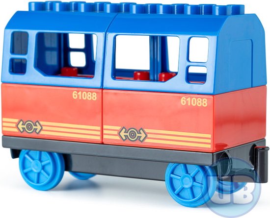 Wagon rood aansluitend op bestaande treinen van LEGO