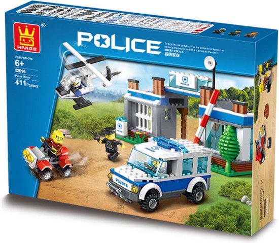 Wange 52016 Police - Politiebureau in het bos 411 bouwstenen van WANGE