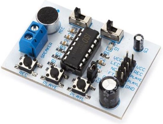Whadda Audio-opname-/afspeelmodule Isd1820 37 X 54 Mm Staal van Merkloos