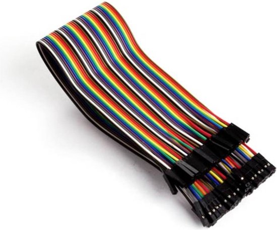 Whadda Draadbrug 40-Polig 30 Cm Vrouwelijk Naar Vrouwelijk (Platte Kabel) van Whadda