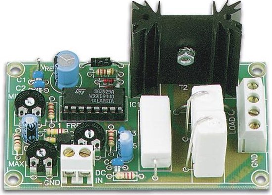 Whadda Soldeerkit, DIY, efficiënte gelijkspanning-naar-pulsbreedte omvormer, 8 - 35 VDC, 6.5 A van Whadda