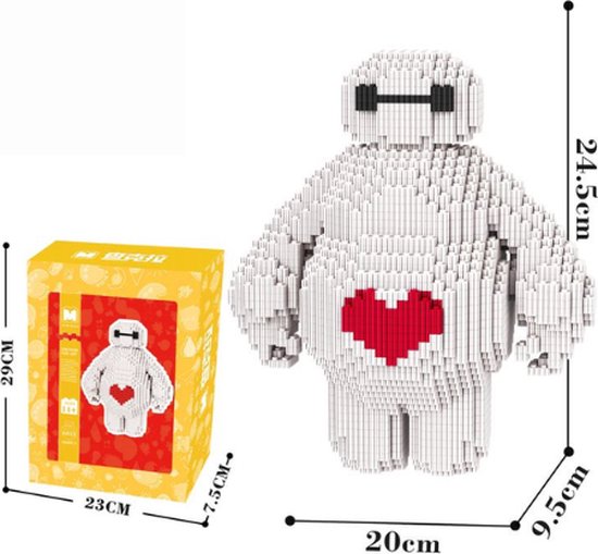 Witte beer met hart - 24,5 cm - bouwset - Building blocks - Magic blocks van Clementoni