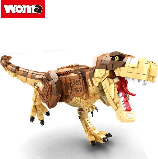 WOMA Tyrannosaurus bouwset - Dinosaur bouwset - Bouwpakket - Bouwblokken - Bouwset - 3D puzzel - Mini blokjes - Compatibel met Lego bouwstenen - 1606 Stuks van WOMA