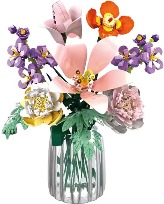 Woma Zomer Boeket Kunst bloemen bouwset | Botanical Flowers Collection | Classic Creator STEM speelgoed bloemenboeket bouwpakket | Compatibel met lego mould king | Icons modelbouw bloemenpracht volwassenen & kinderen | kunstbloemen | 563 bloks van Merkloos