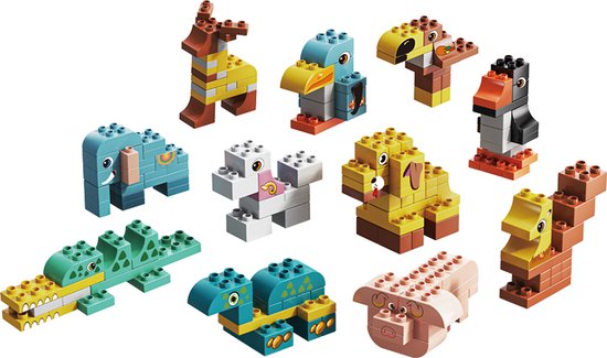 WonderMind Bouwstenen - Compatibel met Duplo - Dierentuin en combineren van Merkloos