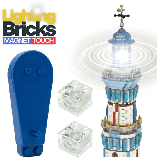 Xainy MS02 Magnetisch Touch Verlichtingsset kubus | Elementensplitser seperator tool | Speelgoed lampjes op batterijen | Technic bouwblokken verlichting geschikt voor city architecture bouwsets | My bricks light geschikt voor Sluban Reobrix Pantasy van Merkloos