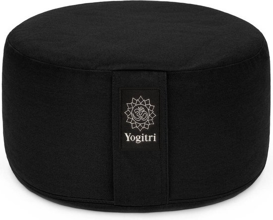 Yogitri Meditatiekussen ECO Raja rond - Nachtzwart van Yogitri