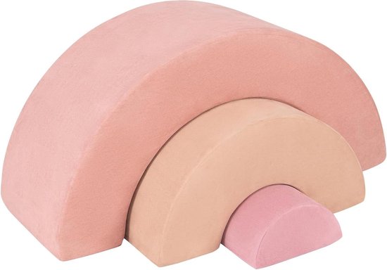 Zachte Bouwblokken - Schuimblokken Set - Kinderen Spelen - 3 Delig Ontwerp - 112 cm Groot - Roze van Merkloos