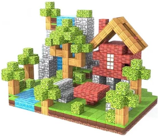 ZarHand Magnetisch bouw speelgoed - Minecraft blokken voor Sinterklaas - 100 blokken van Merkloos