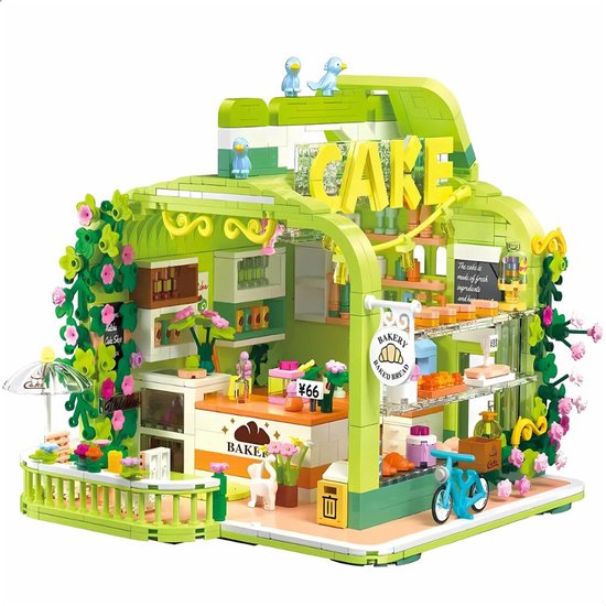 Zhe Gao - Banket bakkerij | Mega poppenhuis niet compatibel met lego mould king sluban | Classic creator STEM educatief speelgoed bouwpakket | botanical bloemen huis modelbouw modulaire architecture gebouwen voor volwassenen | 1131 bloks van Zhe Gao