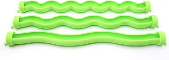 Zigzag Rails - Knikkerbaan Onderdelen - Knikkerbaan Bouwen - Drie Stuks - 10 x 4 x 2 cm - Grijs van Merkloos